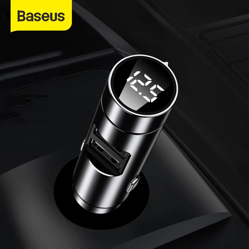 FM трансмиттер Baseus с поддержкой Bluetooth 5 0 и двумя USB портами|FM-трансмиттеры| |