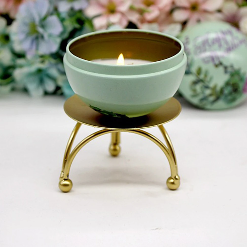 

1pc Iron Candle Holder Round Table Golden Candlestick for Party Wedding Ornament Gold candle holder **D