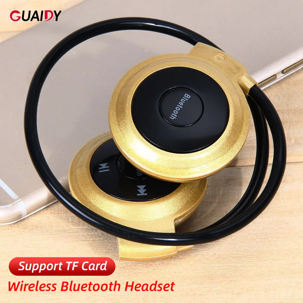Hanging Neck Wireless Bluetooth Earphone HD Stereo Headsets Music For Xiaomi iPhone Universal Earbuds Mini Fold Sports TF Card