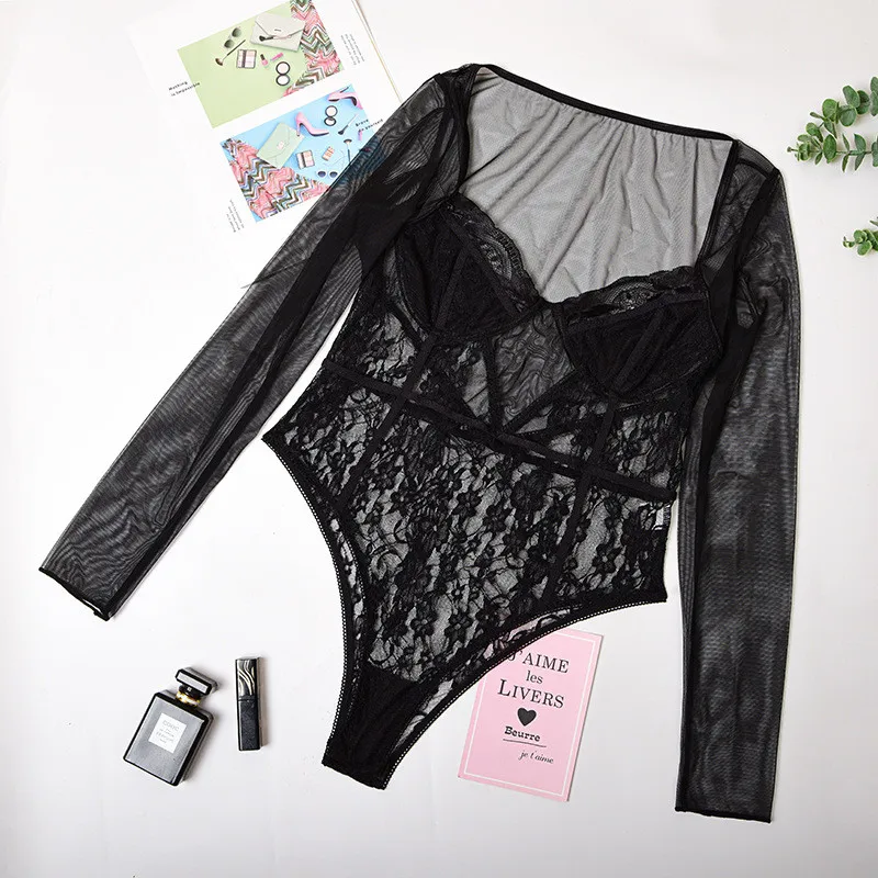 long sleeve lace bodysuit23