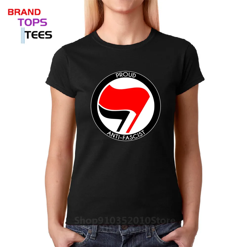 Футболка ANTIFA футболка с антифашистским флагом женские антифашистские футболки