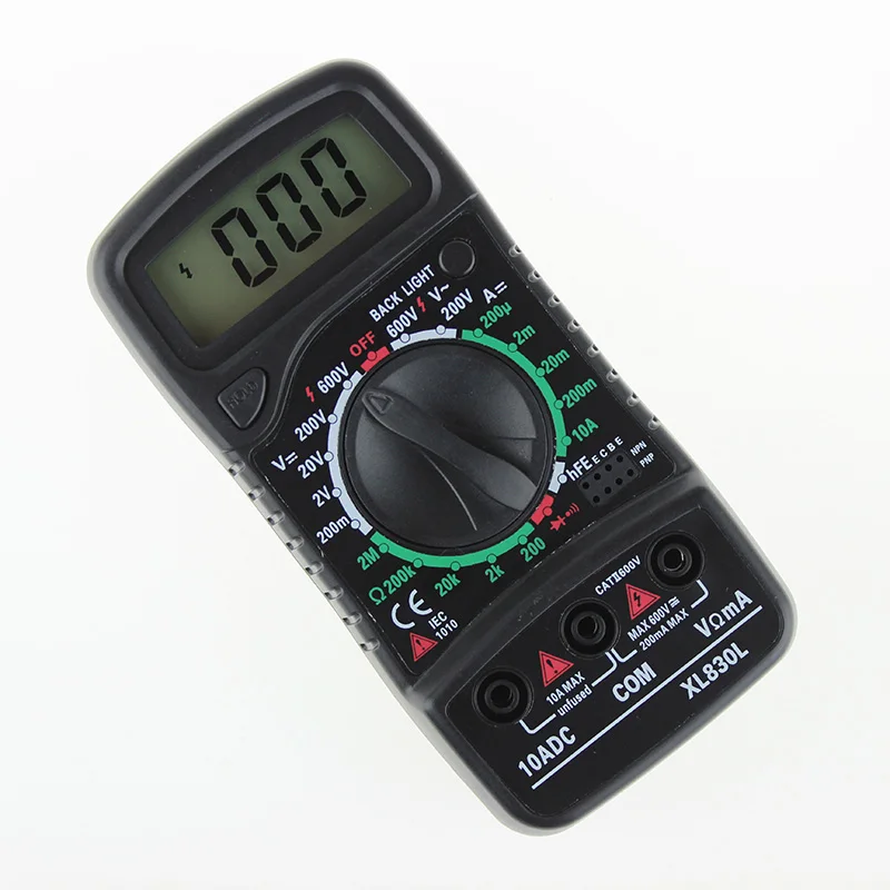 Цифровой XL-830L Многофункциональный ЖК-дисплей мультиметр Вольтметр Амперметр AC/DC/OHM вольт с высоким качеством