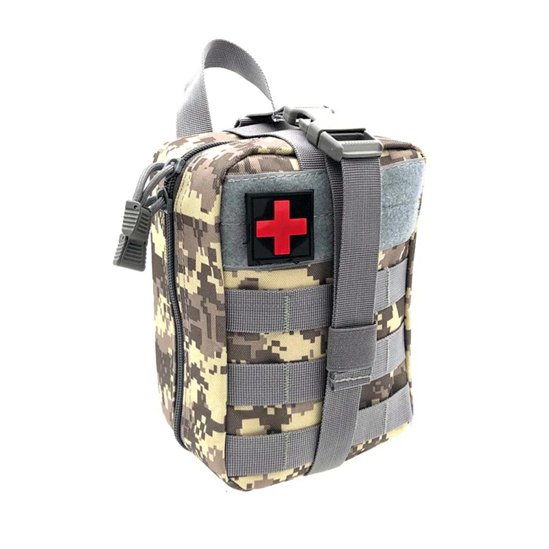 Походная аптечка для первой помощи, тактическая медицинская сумка, многофункциональная поясная Сумка для кемпинга, альпинизма, аварийный чехол, наборы для выживания - Color: gray