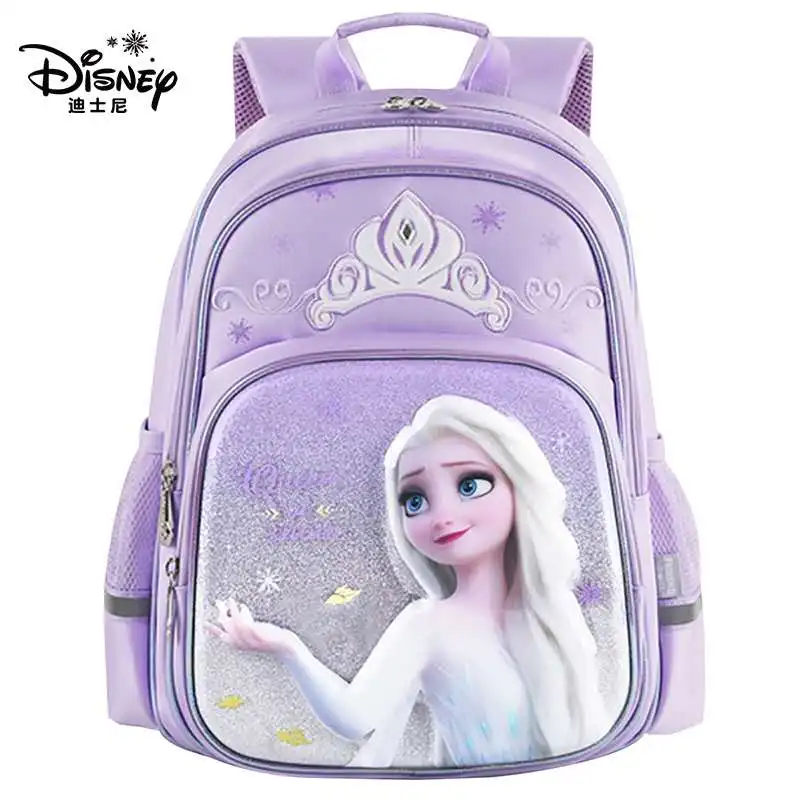 Disney Frozen School Bags for Girls Elsa Anna Primary Student Shoulder Backpack Large Capacity Water Proof Teenage Gift Mochilar