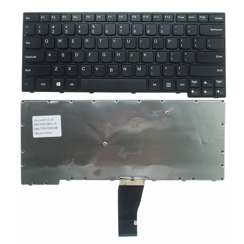 

YALUZU New US Keyboard For Lenovo E40-70 E40-30 E40-45 E40-80 E40-81 E41-70 E41-80 Series English Laptop Keyboard Black