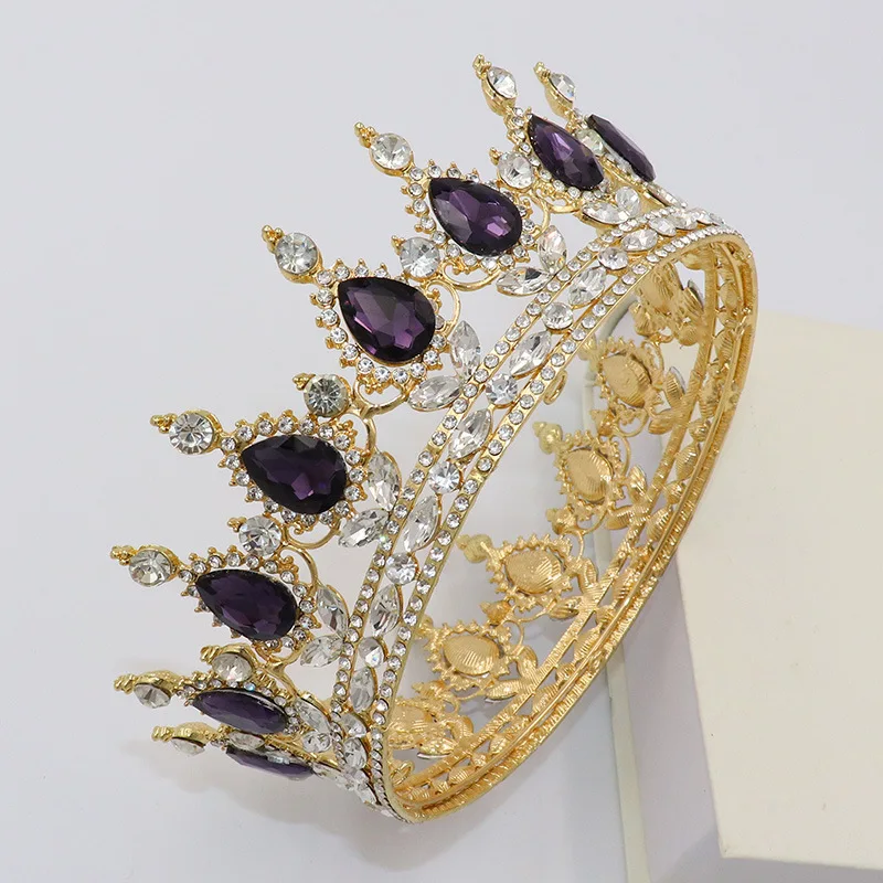 30 Options Crystal Tiaras Bride Wedding Crown Royal Queen King Round Diadem Bridal Headpiece Pageant Hair Jewelry Head Accessory (1)