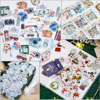 

50Pcs Stickers Set Merry Christmas Gift Summer Sea Bullet Journal DIY Diary Planner Scrapbook Cute Christmas Stickers Stationery