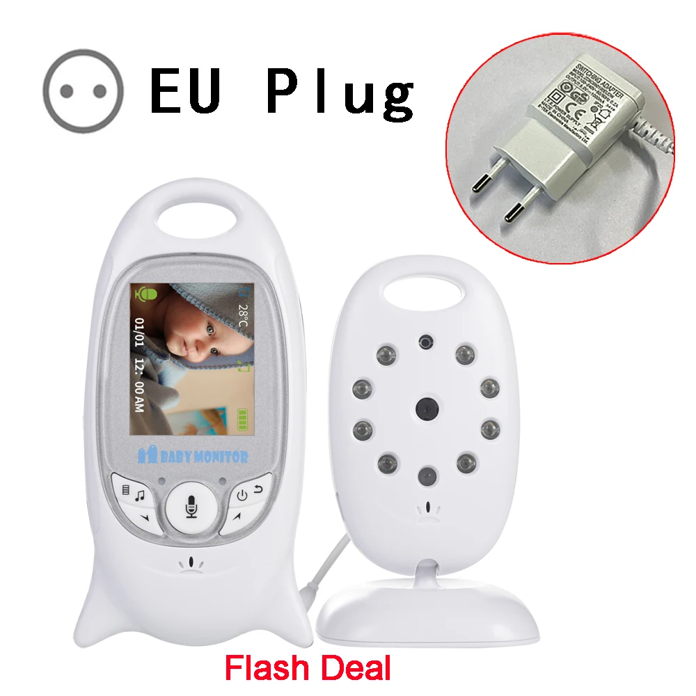 VB601 EU Promotion VB601 беспроводной видео детский монитор Цветная камера безопасности 2 способа ночного видения инфракрасный Светодиодный контроль температуры и 8 колыбельных - Цвет: VB601 EU Promotion