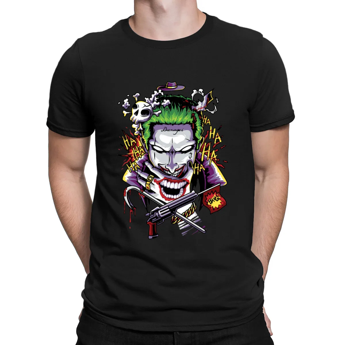 Joker T-Shirt Funny Tee Tops Normal Cotton Men's Tshirt Great Summer Style Designer Tee Shirt Top Quality