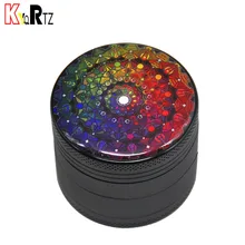 Лепесток узоры курить Точильщик Алюминий сплава 4-Слои курить Точильщик падение Пластик карты для контроля уровня сахара в крови с 50 мм Диаметр