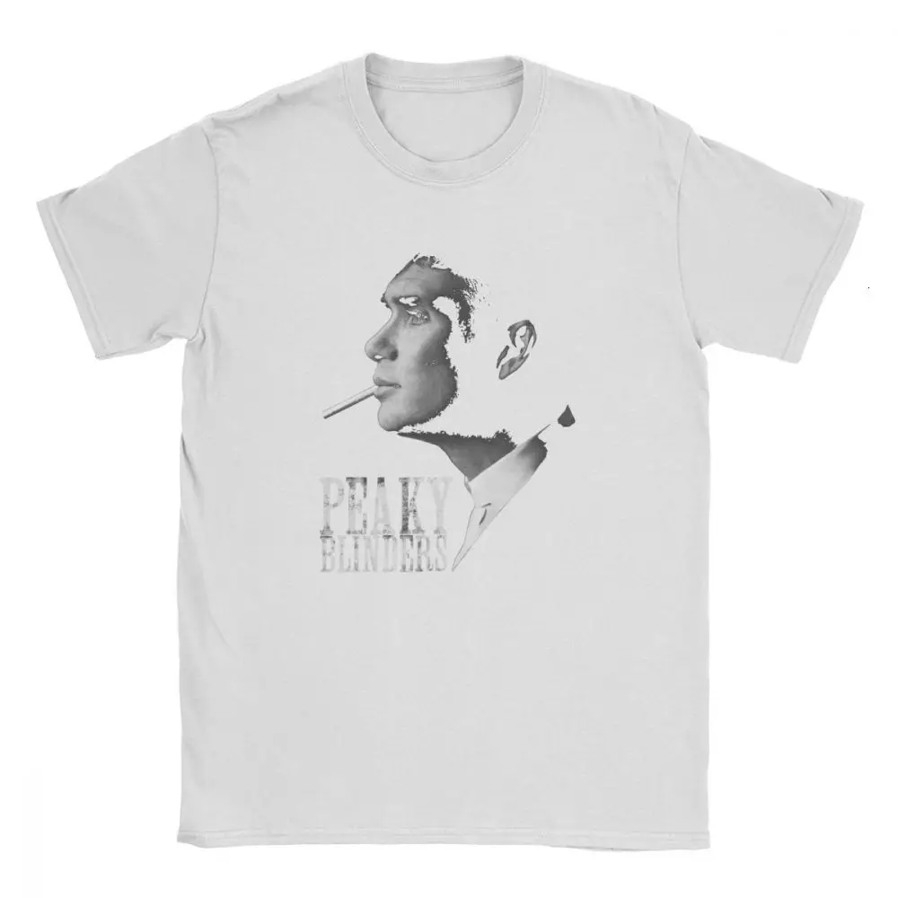 One yona Peaky Blinders футболка для мужчин, с коротким рукавом, новинка, футболки с круглым вырезом, хлопок, топы, идея подарка, футболка - Цвет: White