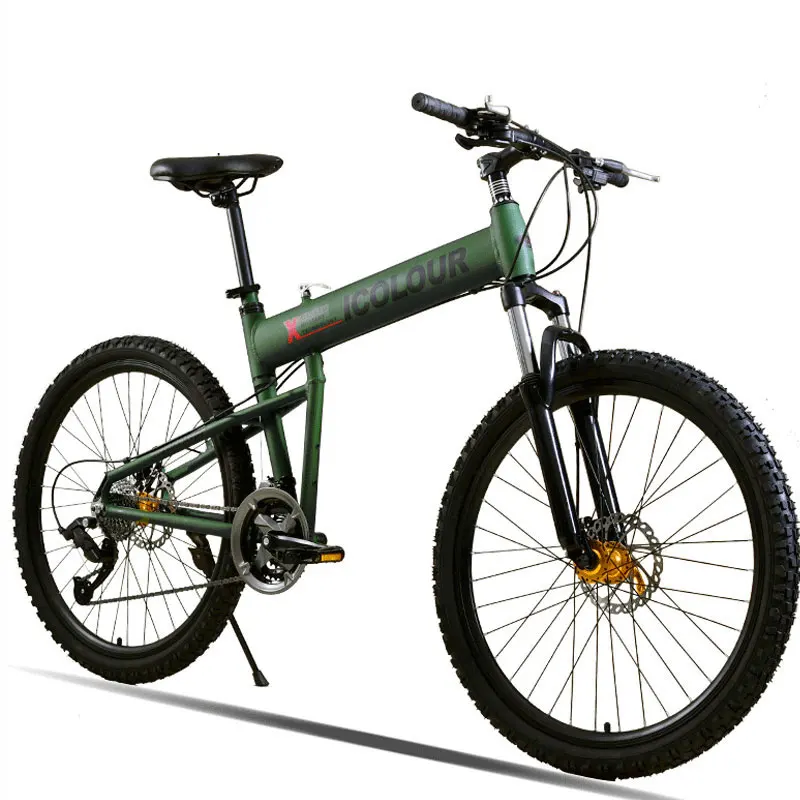 Mountain Bike Variable Speed Folding Bicycle Shock Absorber Double Disc Brake Adult Student Man Cool