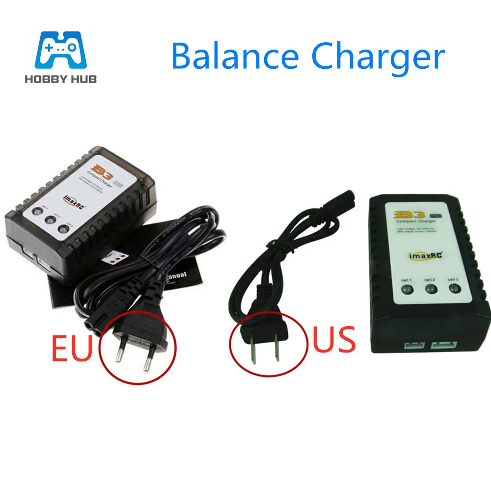 High Quality New 7.4v lipo battery balance charger iMaxRC iMax B3 Pro Compact 2S 3S Balance Charger EU US Plug For RC Helicopter | Игрушки и