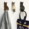 2Pcs Self Adhesive Hooks Cat Pattern Storage Holder for Bathroom Kitchen Hanger Stick on Wall Hanging Door Clothes Towel Racks 1