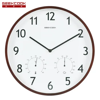 

Round Modern Wall Clock Simple Nordic Wood Living Room Clock Creative Silent Minimalist Design Reloj Pared Watch Decor