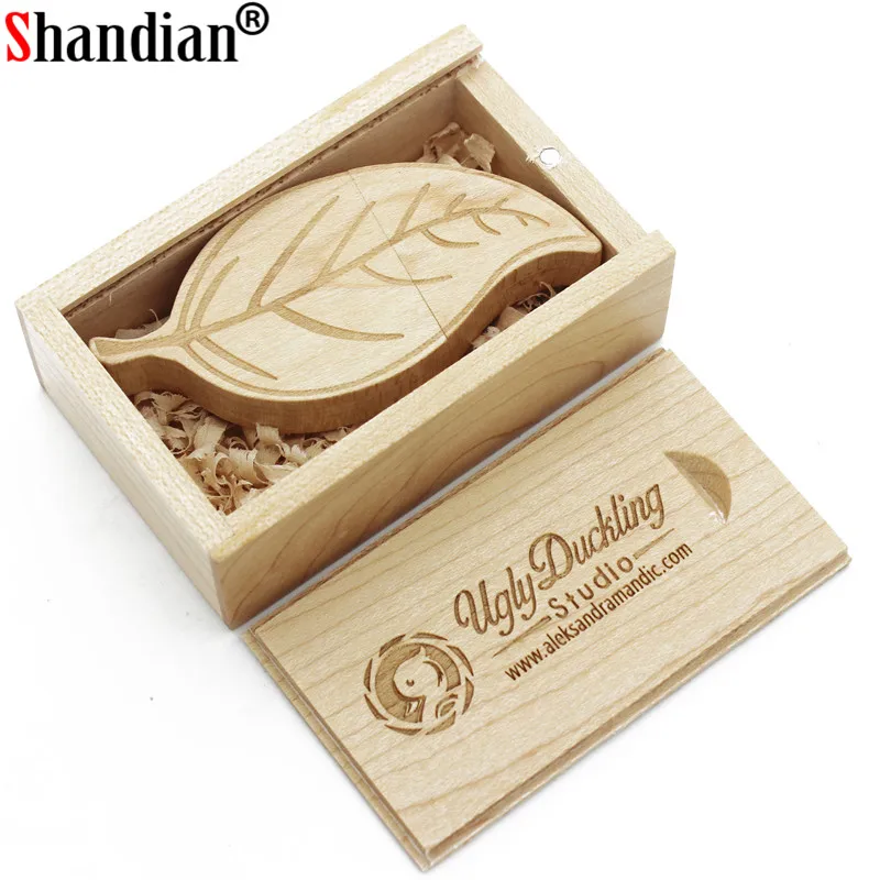 SHANDIAN Бесплатная логотип листья деревьев флеш диск USB 2 0 4GB/8GB/16GB/32GB/64GB 128GB флэш