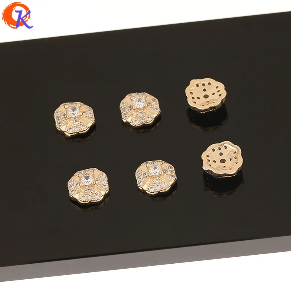 Cordial Design 40Pcs Jewelry Accessories/Hand Made/Cubic Zirconia Charms/Genuine Gold Plating/DIY Making/Fingernail Findings - cordial