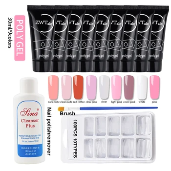 

Polygel Set Quick Builder Gel Varnish Acrylic UV Gel Nail Polish Tips Gellak vernis semi permanant uv