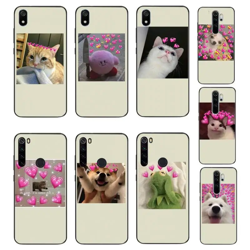 Чехол для телефона YNDFCNB super cat dog cartoon pink в форме сердца YOU & ME Xiaomi Redmi Note8T 7 9 Pro 5A Redmi4X 6A 6
