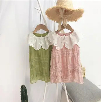 

2020 new girls chiffon dress summer fashion girls vest dresses 2-7 years HV546