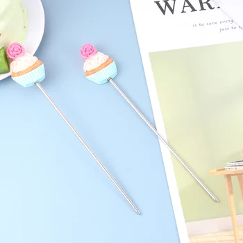 

2pcs Stainless Steel Cake Tester Chic Biscuits Baking Test Needle DIY Baking Tool for Cake Bread Muffin Testing (Safflower Cake