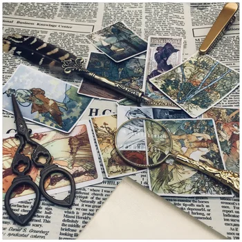 

11Pcs/Bag Vintage European Art Paint Sticker DIY Craft Scrapbooking Album Junk Journal Planner Decorative Stickers