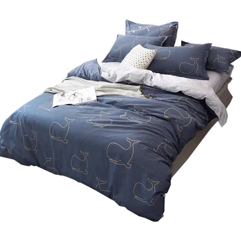 

Four-piece cotton cotton summer Nordic wind sheets quilt bedding