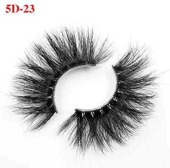 

25mm Long 5D mink lashes 5D23 extra length mink eyelashes Big dramatic volumn eyelashes strip thick false eyelash