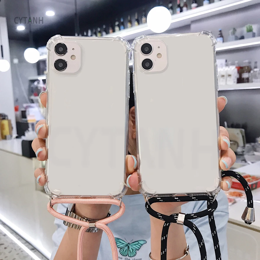 Чехол 2018 шнурок наплечный шнур прозрачный для Samsung Galaxy M10 M20 M30 A750 A5 A6 A6plus