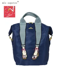 МИС Zapatos сумка для переноски нейлоновый Водонепроницаемый ножка-shape форме, благодаря чему создается ощущение невесомости с уход рюкзак с вышивкой 7566
