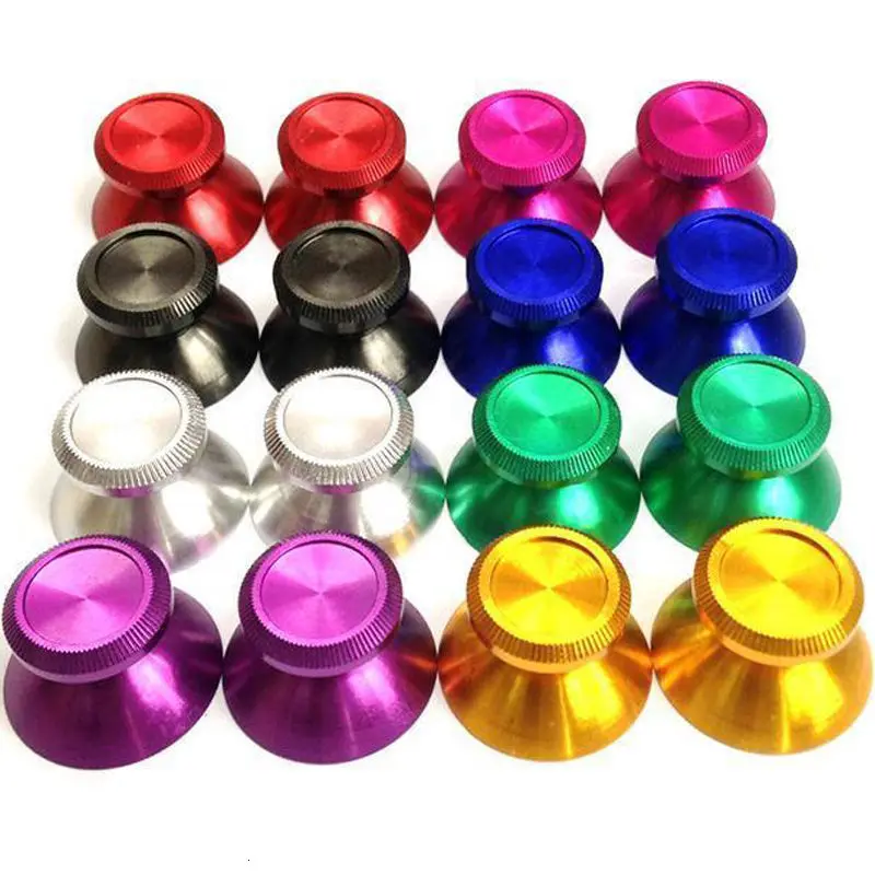 

Gen Game 2 pcs Aluminum Metallic Metal Analog Thumbstick fit for PS4 Dualshock 4 controller parts key universal replacement