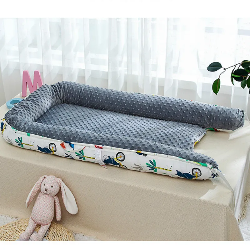 Переносная детская кроватка-гнездо, дорожная кровать для мальчиков, подушка для девочек, детская хлопковая Колыбель для новорожденных, шезлонг, детская люлька, бамперная кровать
