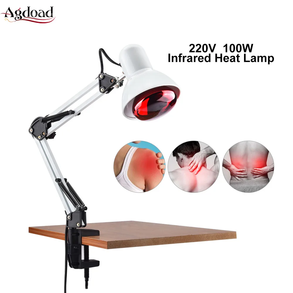 

100W 220V Infrared Therapy Lamp Heating Light Therapeutic Pain Relief Bulb Physiotherapy Massage Health Care for Rheumatism
