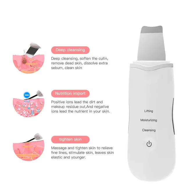 Skin scrubber for Face, GESS SKY Ultrasonic scrubber