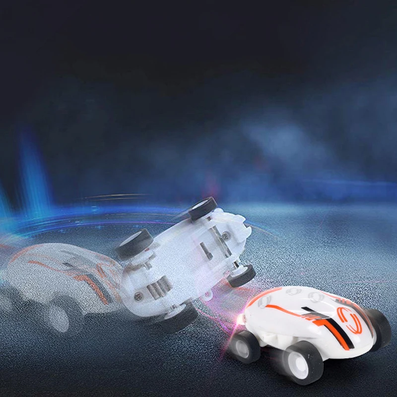 Мини игрушечный автомобиль Электроника Флип с светодиодный светильник Карманный гонщик трюк высокая скорость для детей Новое поступление