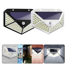 100 LED Four-Sided Solar Light Outdoor Solar Lamp Powered Sunlight 3 Modes PIR Motion Sensor for Garden Decoration Sunlight