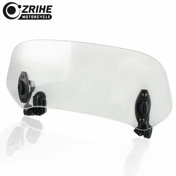 

Motorcycle Risen Clip-on Wind Screen Windshield Spoiler Air Deflector Airflow Adjustable Windscreen for piaggio BV 350