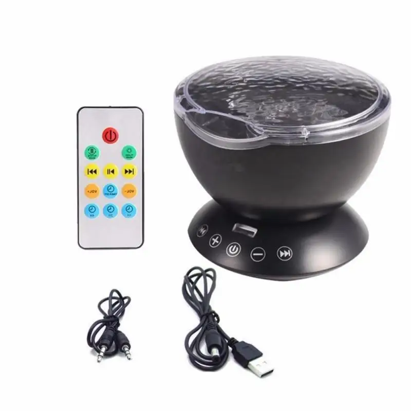 Relaxing Ocean Wave Music LED Night Light Projector Remote Lamp Baby Gift UK 