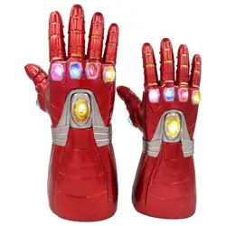 ПВХ светодиодный светильник Мстители Железный человек Nano Gauntlet Thanos Infinity Gauntlet Armor Tony косплей перчатки реквизит Хэллоуин украшения