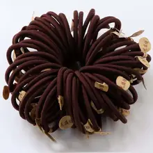 100 шт./компл. модная эластичная резинка для волос на голове Повседневная Коричневая, красная, черная, кофейная