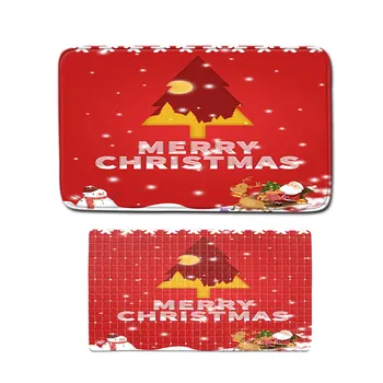 

Christmas Pattern Non-slip Carpet Bath Mat Floor Mat Foot Mat PVC Non-slip Mat