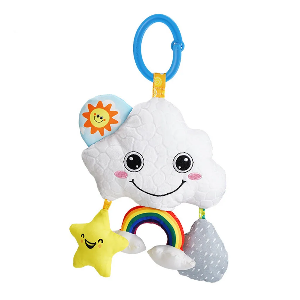 Early Education Toys Fun Learning Toys For Children Music Infant Rattles Plush Teether Stroller Hanging Bell Play Toys Doll W930