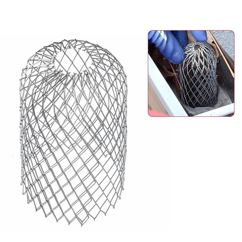 Rain Filter Gutter Guard Leaf Filters 4 Inch 6 Pack Expandable Aluminum Mesh Down-Pipe Cover Strainer Avoid Blockage from Leaves and Debris