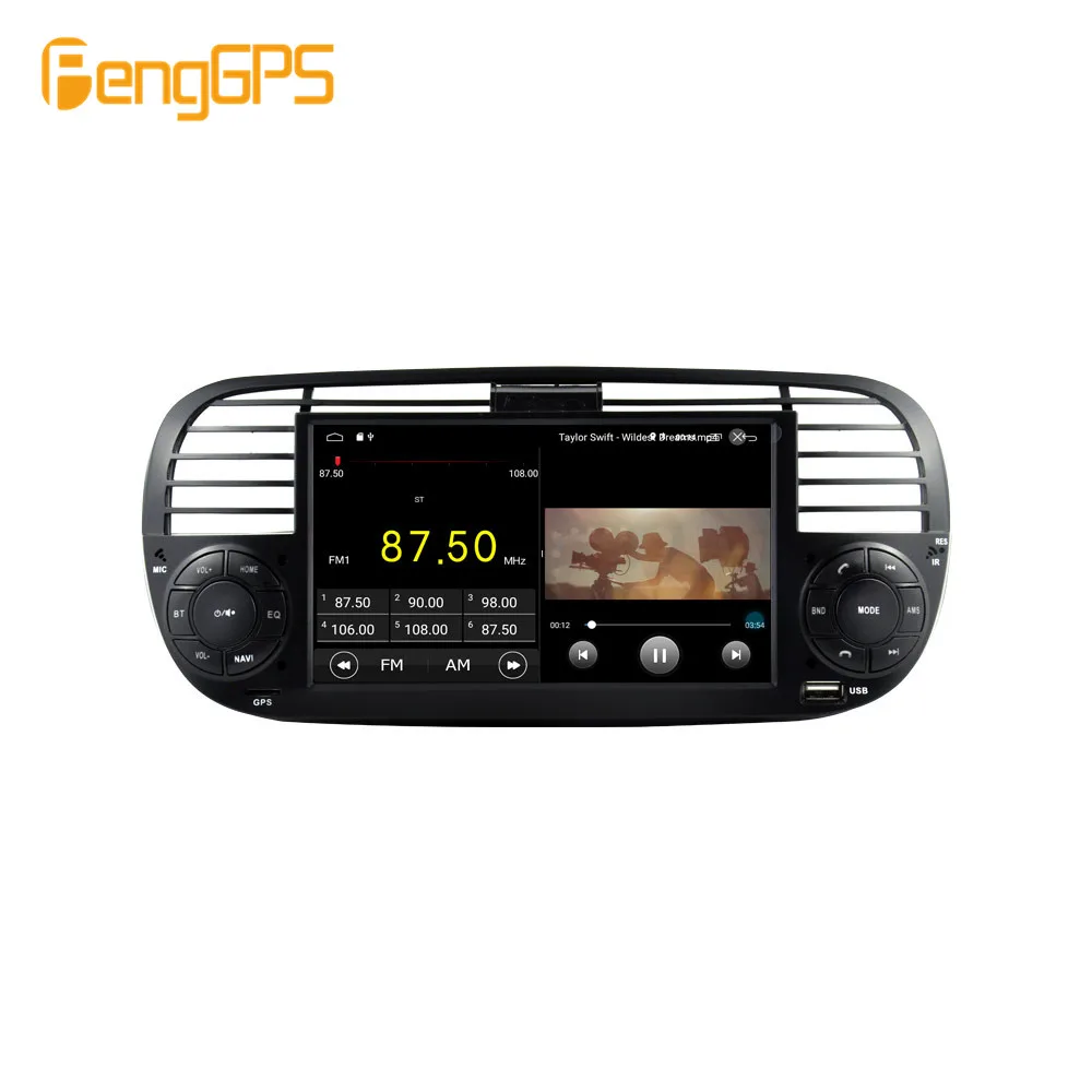 Cheap Android 9.0 Car DVD Player for FIAT 500 2007-2014 GPS Navigation Double Din Radio Multimedia 6.2 Inch Autoradio WIFI Headunit 5