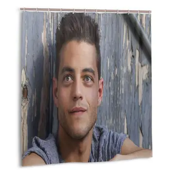 

Rami Said Malek Shower Curtain with Hooks bathroom Waterproof Polyester Fabric