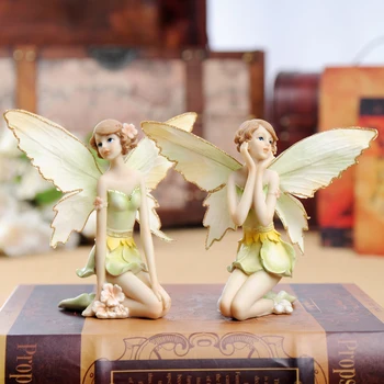 

ou rustic angel home decor produc tfairy room sitting room wine desk Small ornament creative resin Furnishing articles