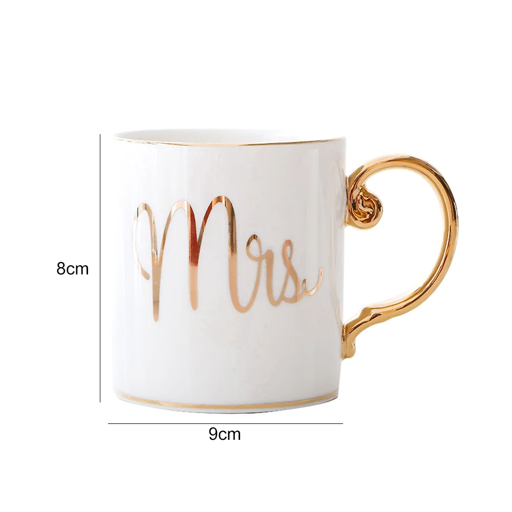 Ceramics Couples Cup Mr. and Mrs. Creative Drinking Gift Modern Mug Milk Home Decoration European Style Coffee