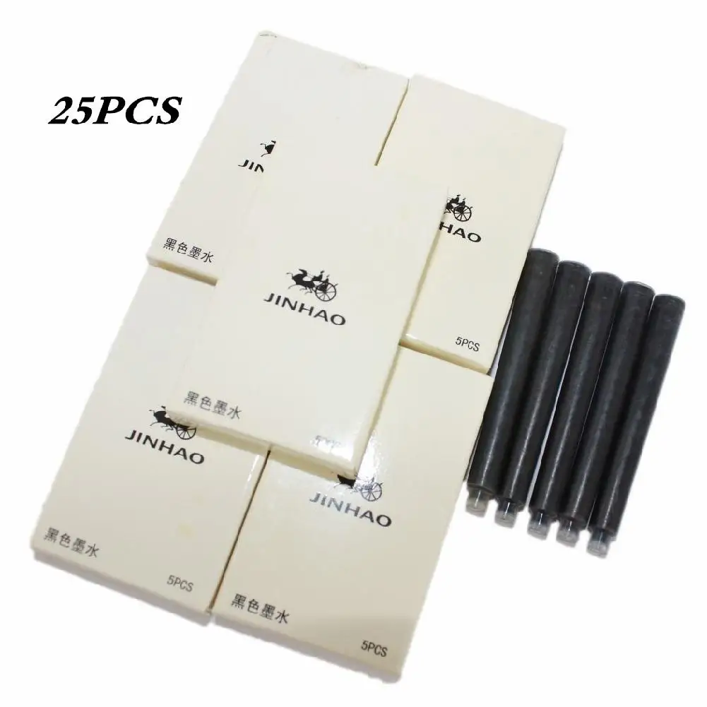 Adeeing 25 PCS Jinhao International Size Pen Ink Cartridge to Fit