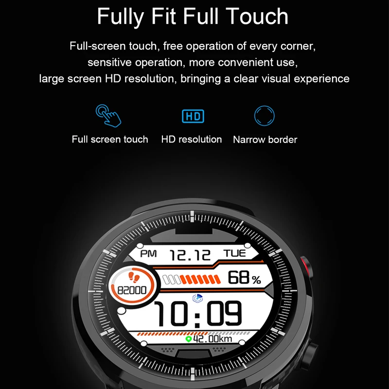 S10 спортивные Смарт-часы для мужчин и женщин часы монитор сердечного ритма IP68 Водонепроницаемый Полный стилус для сенсорного экрана Смарт для iOS Android телефон