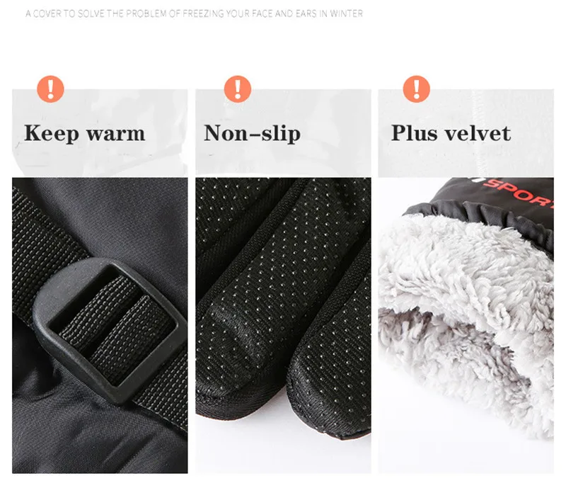 Корейские Нескользящие лыжные Плюшевые Спортивные перчатки, модные осенние зимние теплые толстые ветрозащитные мотоциклетные мужские мягкие перчатки